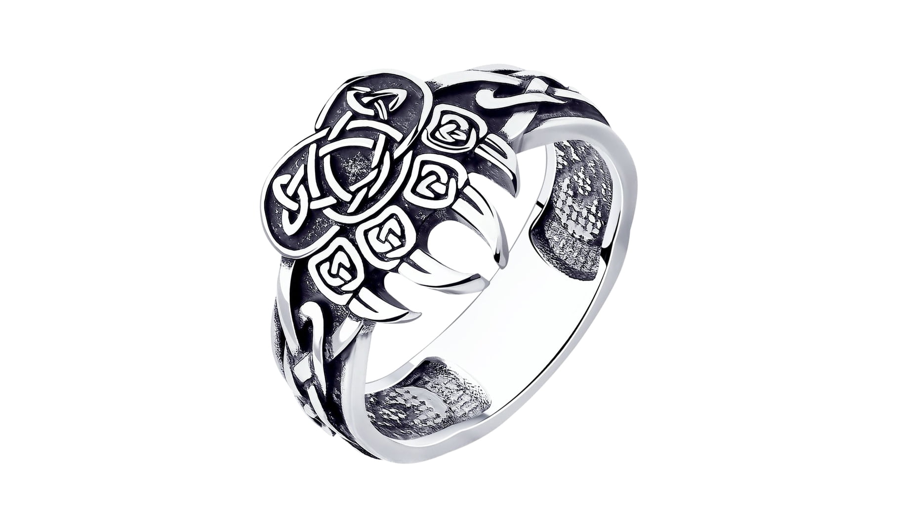Кольцо религиозное серебряное Sokolov «Оберег Печать Велеса»