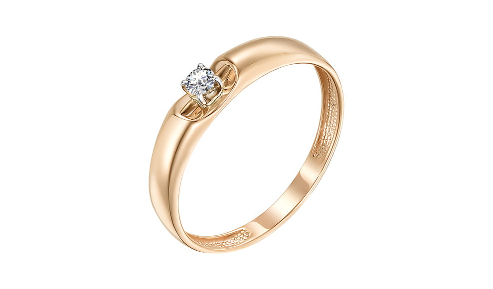Кольцо золотое Империал с бриллиантом