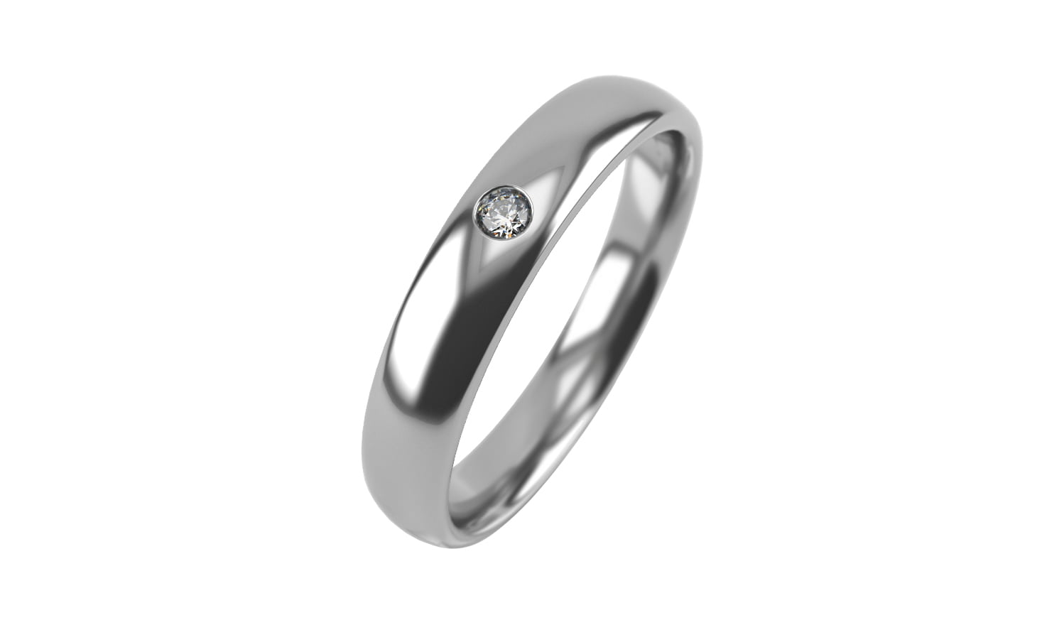 Кольцо обручальное серебряное GRAF КОЛЬЦОВ с фианитом jure 925 серебряное кольцо цирконий сверкающих свадебные обручальное кольцо предложение люкс halo замена