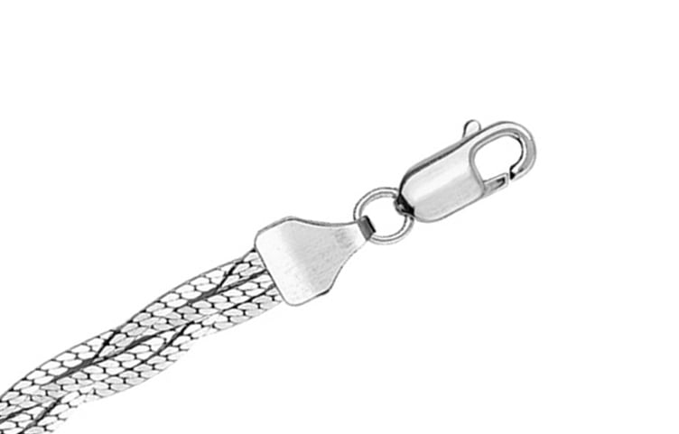 Цепь серебряная Krastsvetmet, плетение Париджина косичка из 4-х цепочек цепь серебряная krastsvetmet плетение бисмарк ручное