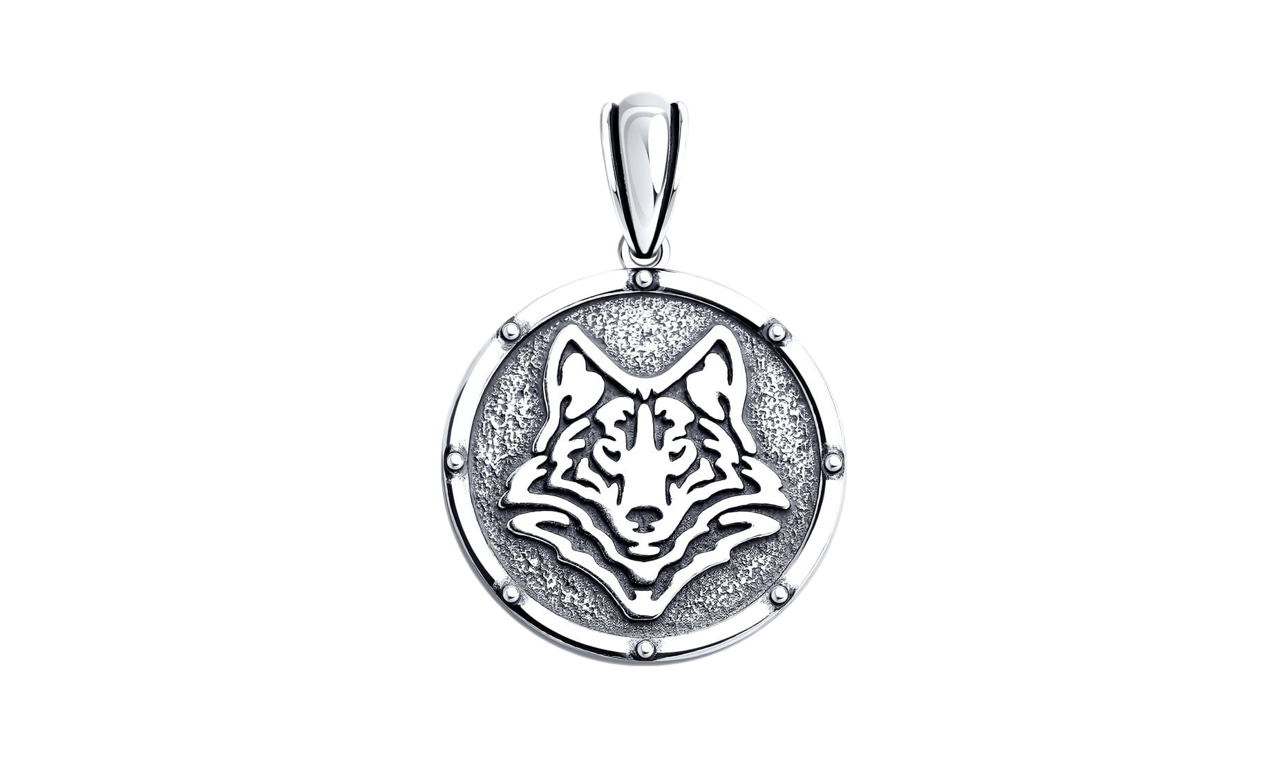 Медальон серебряный Sokolov «Амулет Волк» волк и козлята