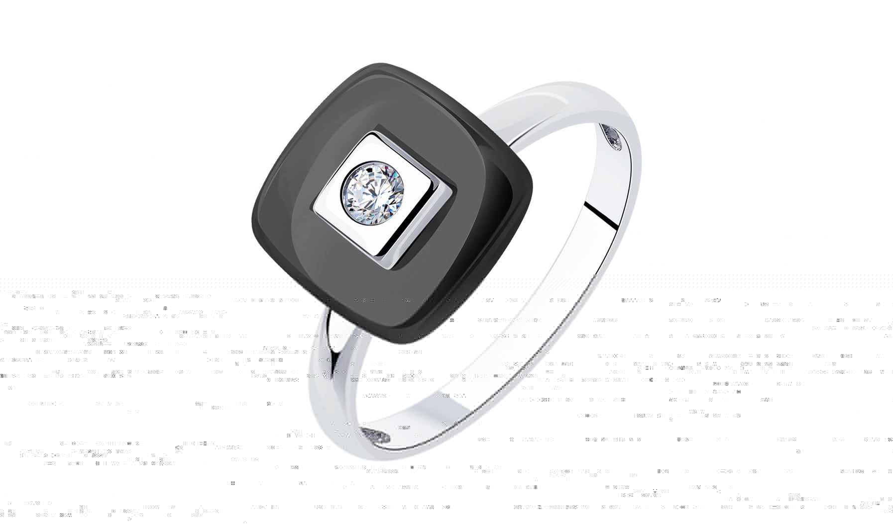 Кольцо серебряное Diamant с керамикой и фианитом кольцо серебряное juvedel с жемчугом и фианитом