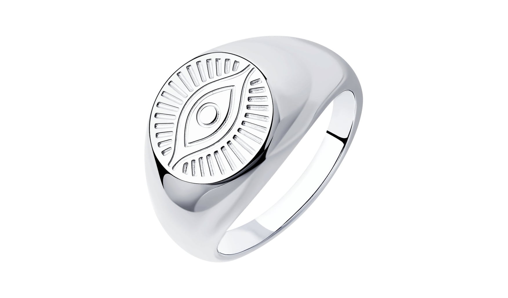 Кольцо серебряное SKLV «Всевидящее око» кольцо религиозное серебряное delta