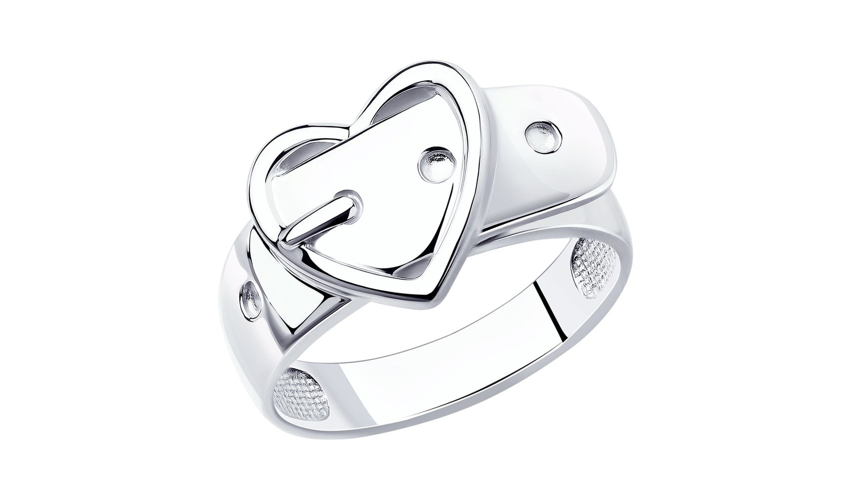 Кольцо серебряное Sokolov «Сердце-ремешок»