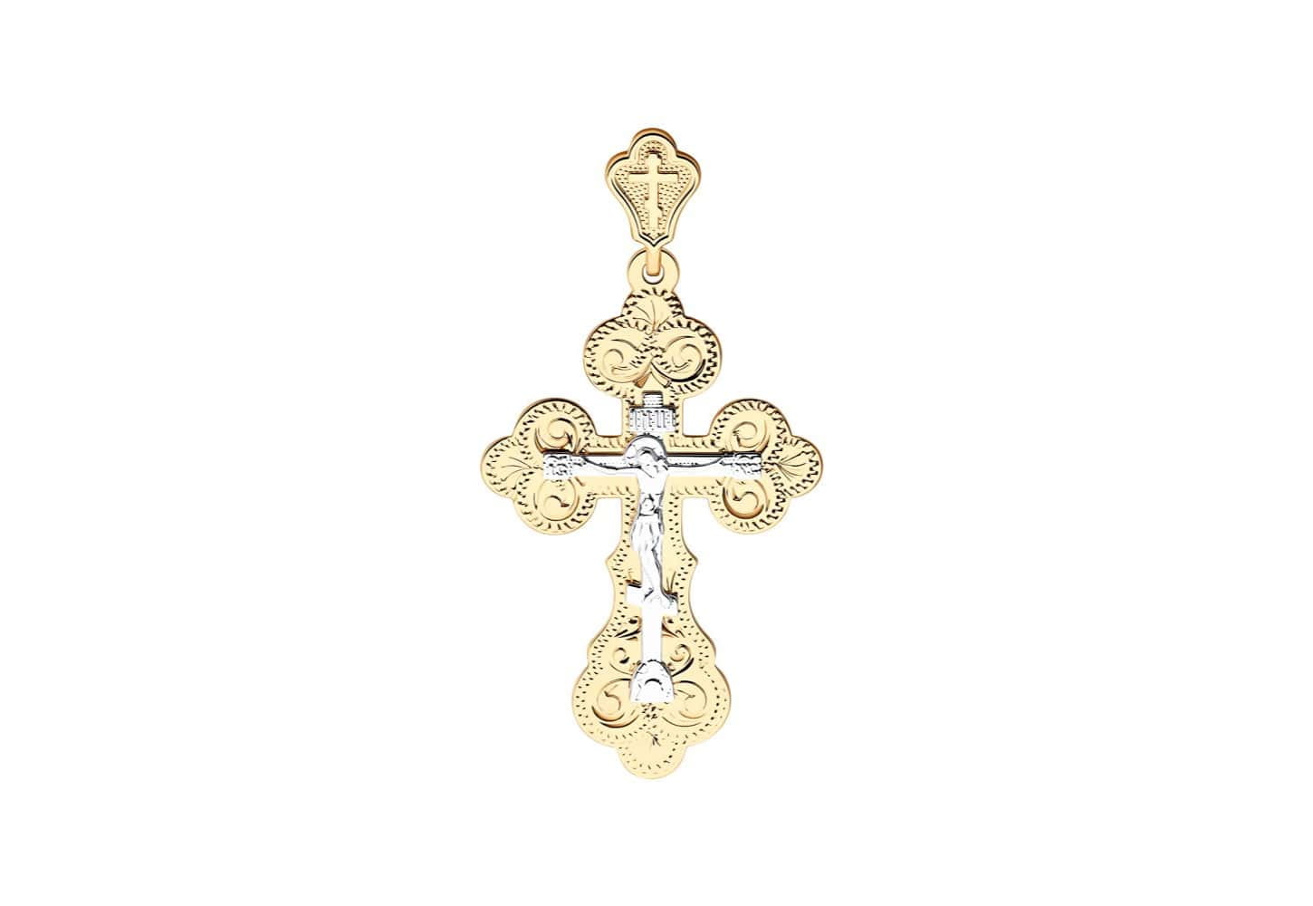 Крест золотой Sokolov сувенир полистоун подставка большой золотой пальмовый лист 4х22 5х30 5 см