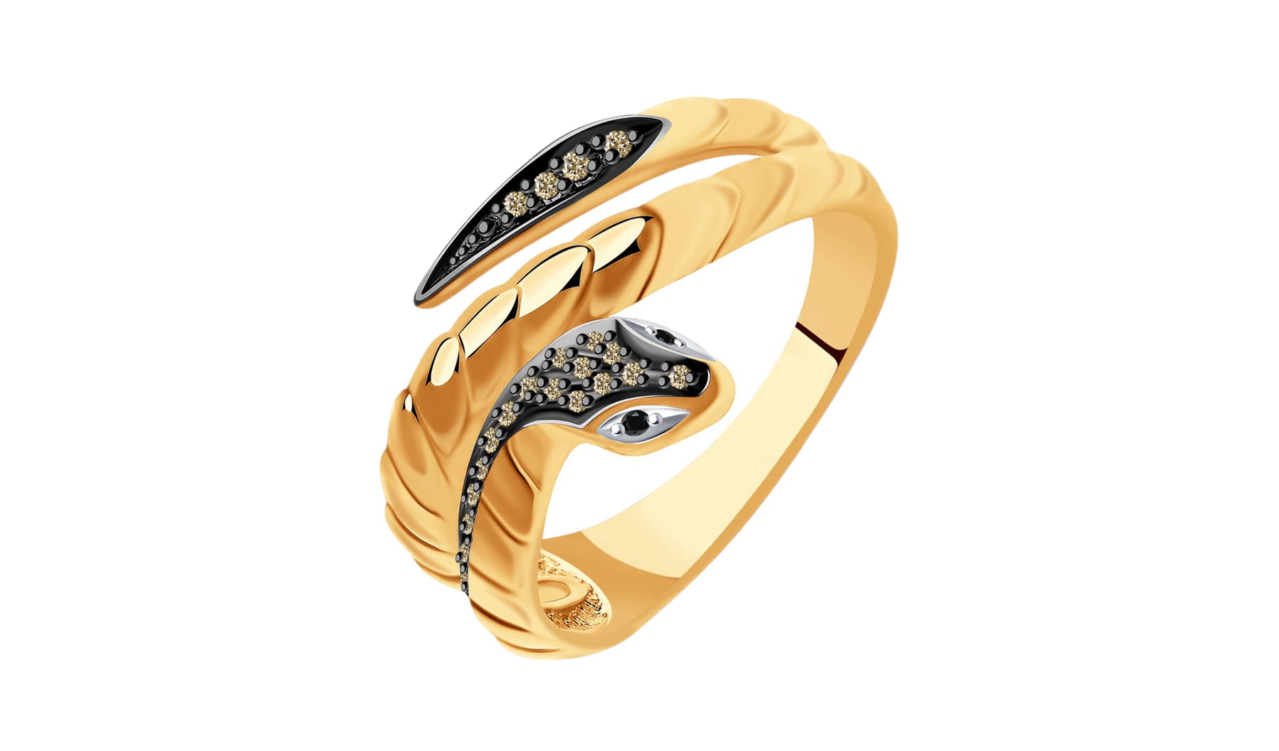 Кольцо золотое Sokolov «Змейка» с бриллиантами