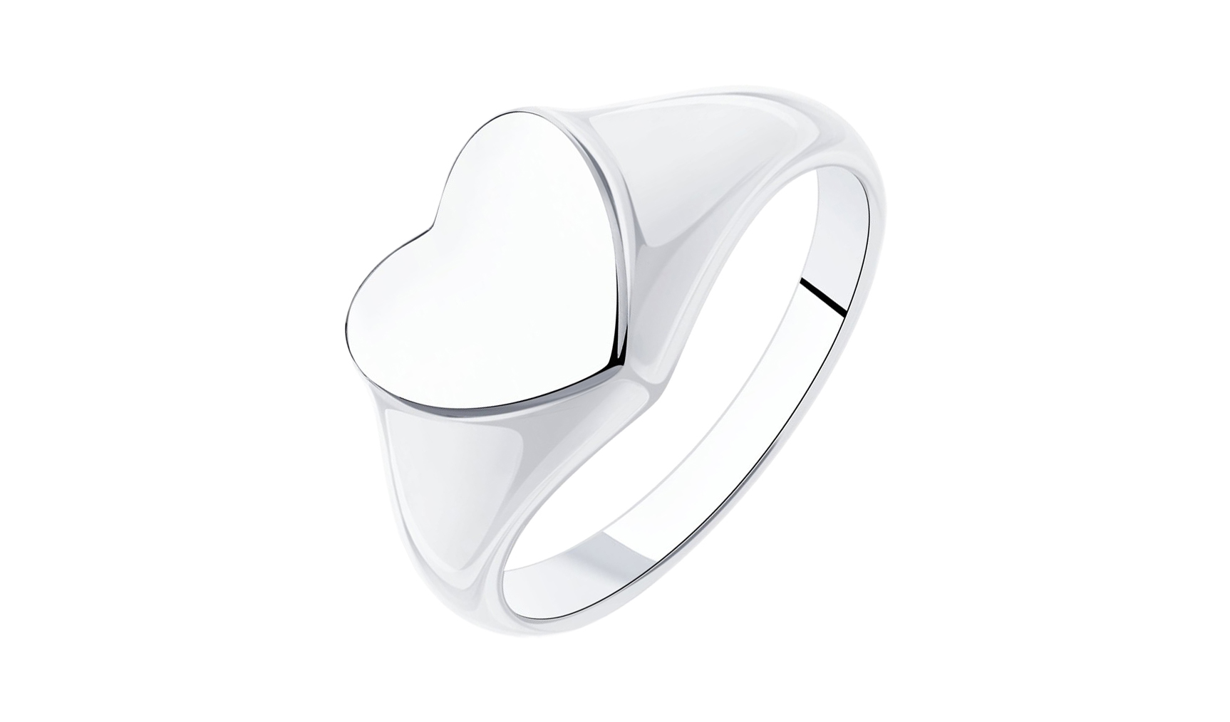 Кольцо серебряное SKLV «Сердце» кольцо религиозное серебряное delta