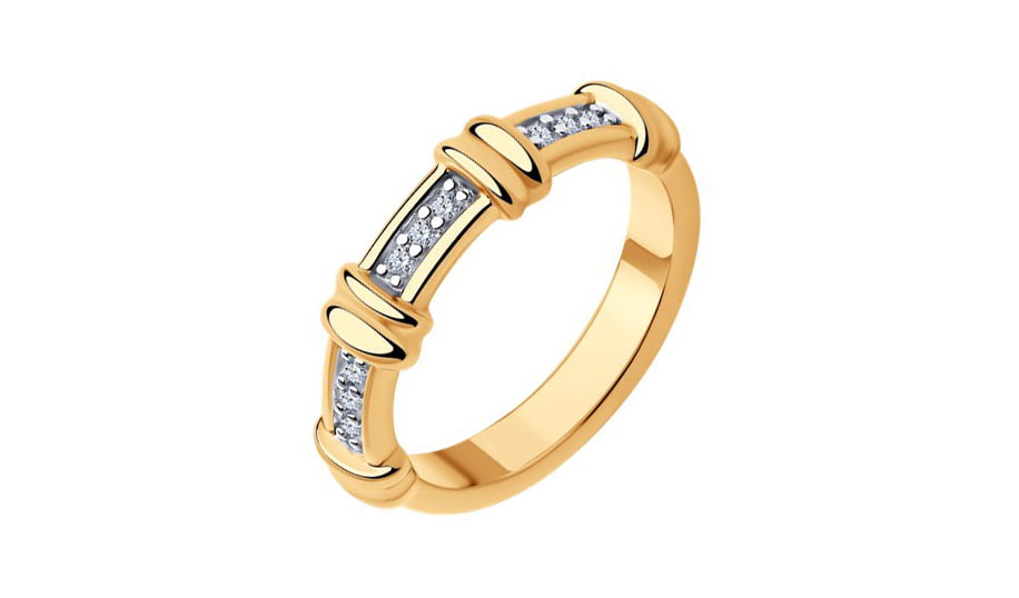 Кольцо серебряное Diamant с фианитами